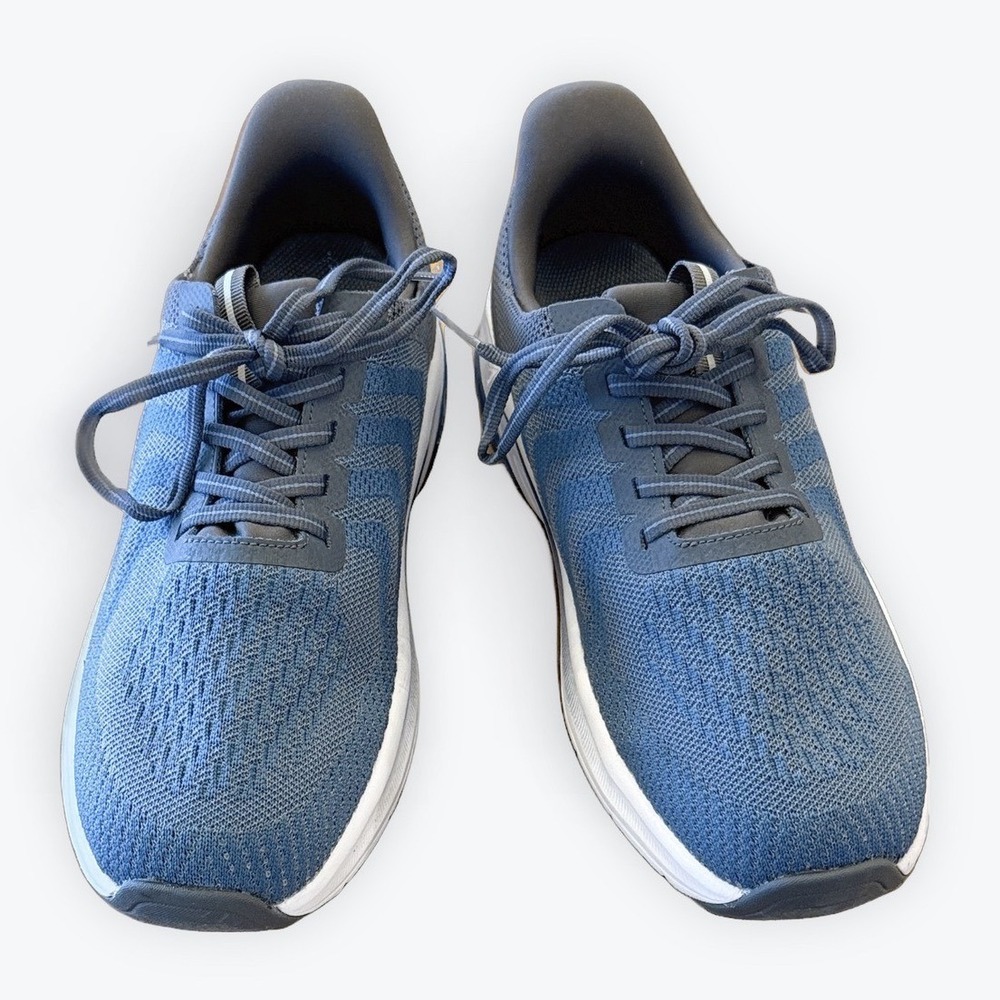 Orthofeet Edgewater Mens Blue Grey Athletic Walking Shoes 20019 Size 7.5 D
